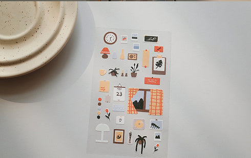 Suatelier Sonia PVC Transparent Stickers 1118 | Mood Planning Office Stickers