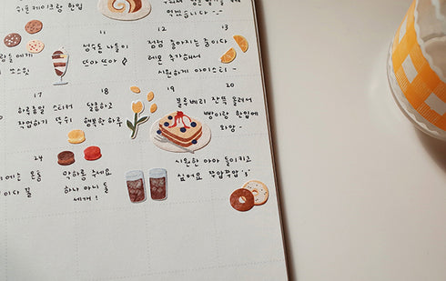 Suatelier Sonia PVC Transparent Stickers 1116 | Food 04 Pancakes Cake Coffee Stickers