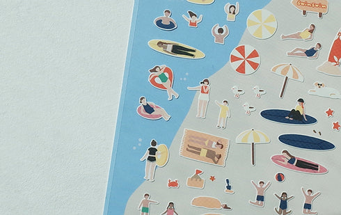 Suatelier Sonia PVC Transparent Stickers 1111 | Swim Swim Pool Party Outdoors BBQ Stickers