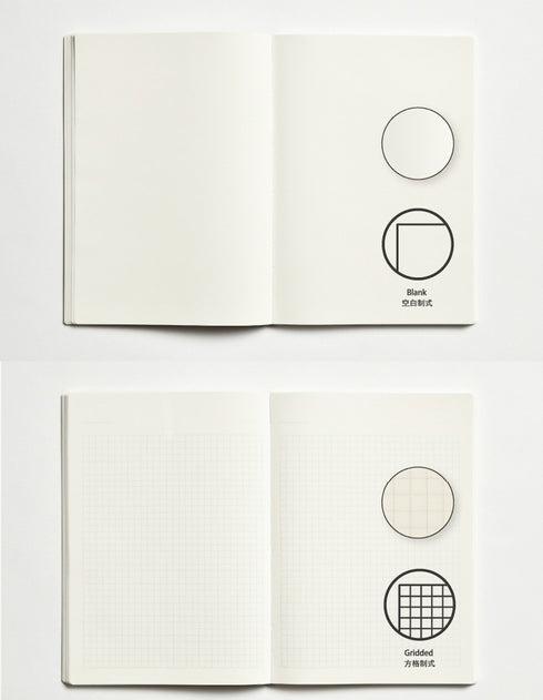 Papermood A6 Tomoe River GRID Undated Softcover GOLD Foil Notebook Planner Journal | GRID 68gsm