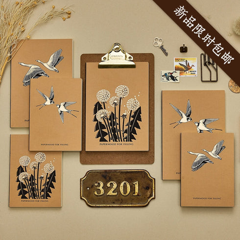 Papermood B6 Tomoe River GRID Undated Softcover GOLD Foil Notebook Planner Journal | GRID 68gsm