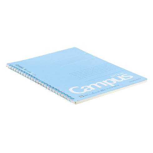 Kokuyo A5 Soft Ring BLUE SUMMER Edition Notebook Dotted Line 6 mm Rule | 50 Sheets S131BT