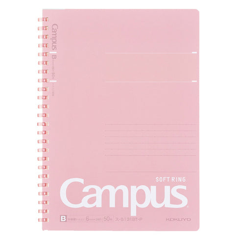 Kokuyo A5 Soft Ring PINK SUMMER Edition Notebook Dotted Line 6 mm Rule | 50 Sheets S131BT