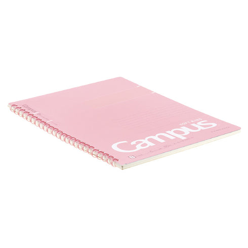 Kokuyo A5 Soft Ring PINK SUMMER Edition Notebook Dotted Line 6 mm Rule | 50 Sheets S131BT