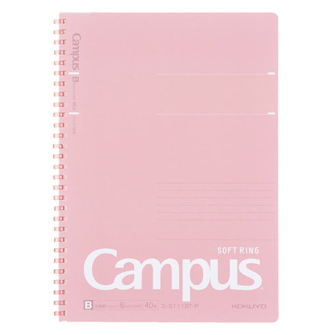 Kokuyo B5 Soft Ring PINK SUMMER Edition Notebook Dotted Line 6 mm Rule | 40 Sheets S111BT