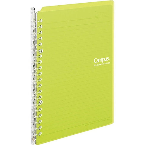 Kokuyo A5 Campus CLEAR Smart Ring Binder 20 Rings Notebook | 25 Sheets Capacity SP130