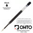 OHTO Needle Point Horizon Ballpoint Pen Refill PS-107NP 0.7mm | Black