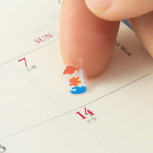 Midori Seal Collection Planner Stickers Removable Sticker | 2392 Food Ice Cream BBQ Shish Ka Bob