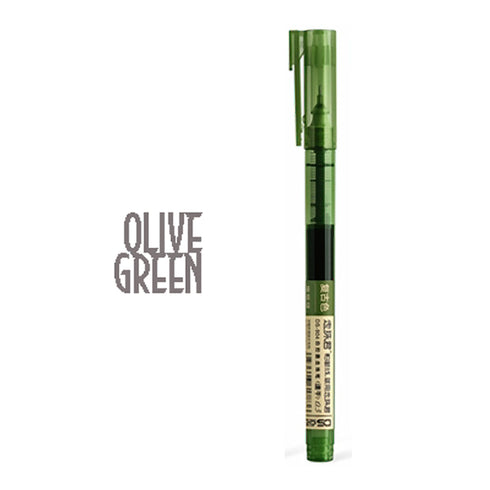 Dianshi OLIVE GREEN Stone Series Saturated Ink Large Capacity Gel Pen 0.5mm | DS904 Highly Recommend