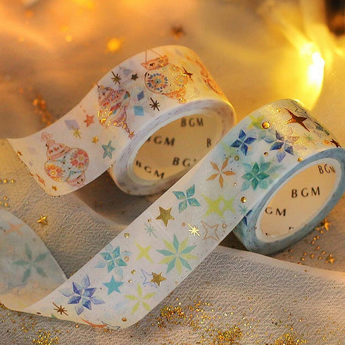 BGM Twinkle Star Geometric Stars Gold Foil Washi Tape
