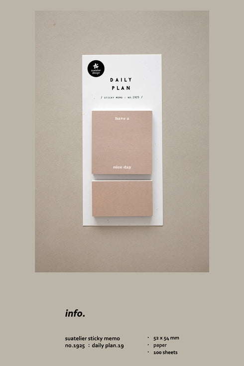 Suatelier Planner Sticky Notes 1925 | Daily Plan Have a Nice Day