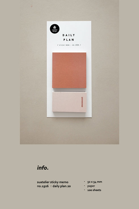 Suatelier Planner Sticky Notes 1926 | Daily Plan Moment
