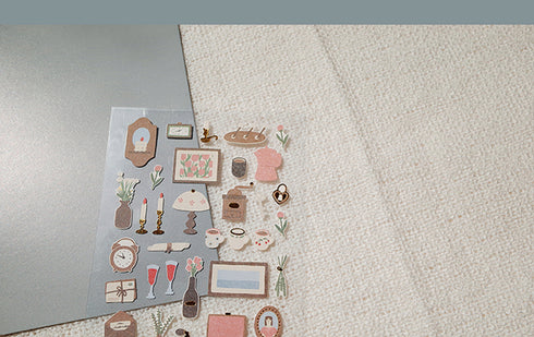 Suatelier Sonia PVC Transparent Stickers 1121 | Vintage Mood Antique Ephemera