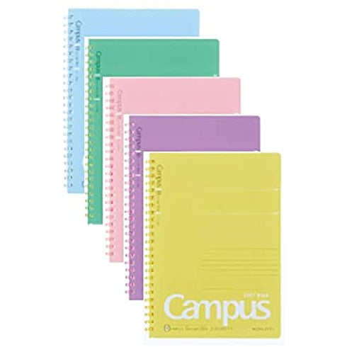 Kokuyo B5 Soft Ring BLUE SUMMER Edition Notebook Dotted Line 6 mm Rule | 40 Sheets S111BT