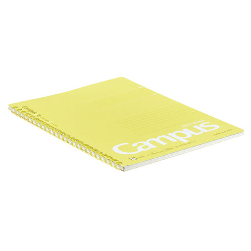 Kokuyo A5 Soft Ring YELLOW SUMMER Edition Notebook Dotted Line 6 mm Rule | 50 Sheets S131BT