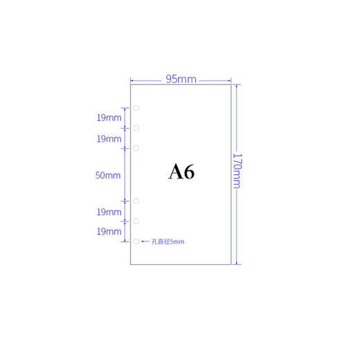 Chiba Stationery A6 Tomoe River Paper WEEKLY INSERT "A" 52gsm Planner Notebook Journal | 40 Pages 170mm X 95mm