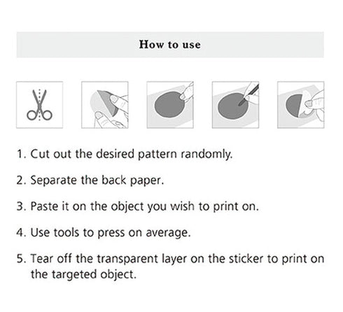 MU Lifestyle Print-On Stickers Rub -On Stickers Transfer Stickers Translucent Stickers 161 | Memory Keeping Scrapbooking Ripped Paper
