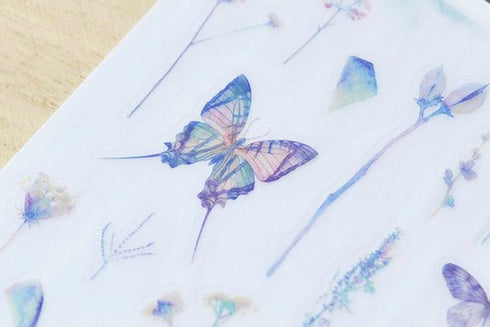 MU Lifestyle Print-On Stickers Rub -On Stickers Transfer Stickers Translucent Stickers 085 | Never Stop Dreaming Butterflies Blue & Purple