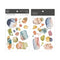 MU Lifestyle Print-On Stickers Rub -On Stickers Transfer Stickers Translucent Stickers 133 | Jewel Tones Watercolor Spots