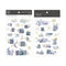 MU Lifestyle Print-On Stickers Rub -On Stickers Transfer Stickers Translucent Stickers 164 | Twilight Numbers Moon Trees Houses