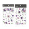 MU Lifestyle Print-On Stickers Rub -On Stickers Transfer Stickers Translucent Stickers 171 | Flowers Whispers Purple Flowers Bouquet