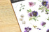 MU Lifestyle Print-On Stickers Rub -On Stickers Transfer Stickers Translucent Stickers 171 | Flowers Whispers Purple Flowers Bouquet