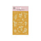 MU Lifestyle Print-On Stickers Rub-On Stickers Transfer Stickers GOLD FOIL Stickers 01 | Cheerful Gold Foil Flowers