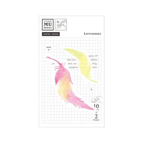 MU Lifestyle Transparent Print-On Sticky Note Rub-On Sticky Note Transfer Sticky Note 019 | Pastel Feathers Watercolor Spot Watercolor Swash