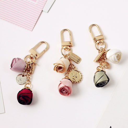 Japanese Bara Mystic PINK Rose Planner Charm Good Luck Charm | 2.5 X .039 Inches