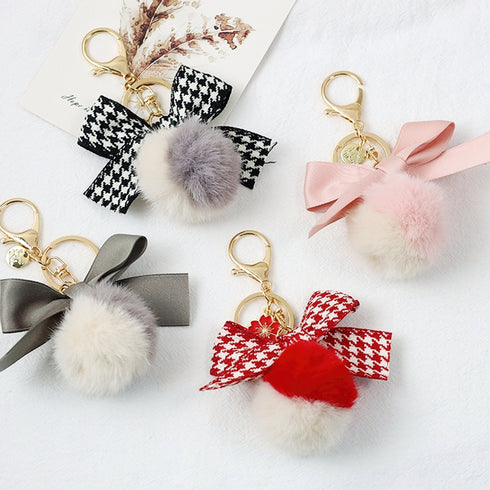 GRAY SATIN Planner Charm Purse Charm Bag Charm Pom Pom Charm Pompom Charm | 2.2 X 3 Inches