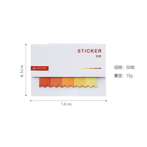 Angoo WATER Short Sticky Notes Page Flags Index Tabs Banner Flags Notched Flags Page Marker | 80 Flags 2.25 X 0.60 inches