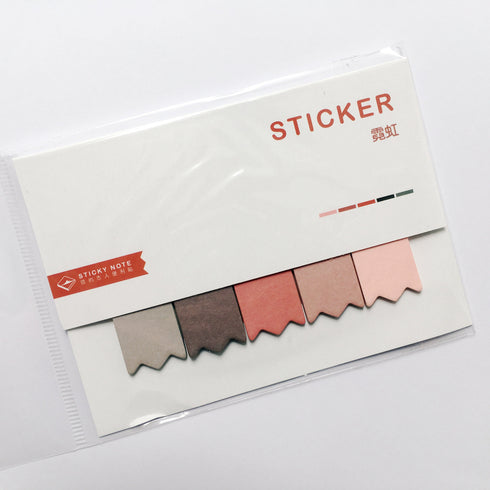 Angoo EARLY FOG Short Sticky Notes Page Flags Index Tabs Banner Flags Notched Flags Page Marker | 80 Flags 2.25 X 0.60 inches