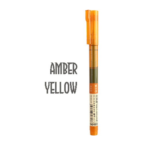 Dianshi AMBER YELLOW Stone Series Saturated Ink Large Capacity Gel Pen 0.5mm | DS904 Highly Recommend