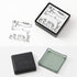Midori Square Paintable Stamp Re-Inkable Self-Inking Stamp | EXERCISE TRACKER HEALTH Tracker Yellow Package