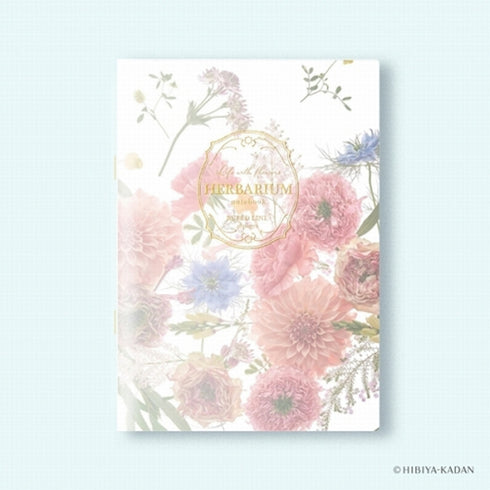 Daigo & Hibiya Hanada Collaboration DAHLIA 5mm GRID Herbarium Notebook Flower Notebook Vintage Ephemera | R1754 48 Pages