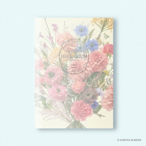 Daigo & Hibiya Hanada Collaboration CHRYSANTHEMUM 5mm GRID Herbarium Notebook Flower Notebook Vintage Ephemera | R1756 48 Pages