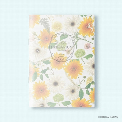 Daigo & Hibiya Hanada Collaboration DAISY 5mm GRID Herbarium Notebook Flower Notebook Vintage Ephemera | R1757 48 Pages
