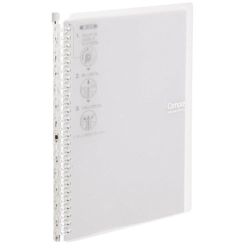Kokuyo B5 Campus CLEAR B5 Smart Ring Binder Notebook SP706 26 Rings "Lay Flat" | 60 Sheets