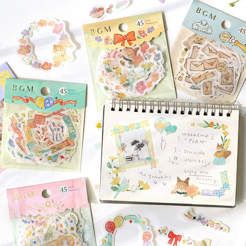 BGM Premium Die-Cut Flake Colorful Party Birthday Party Stickers Celebration Stickers Gold Foil Stickers | DG012