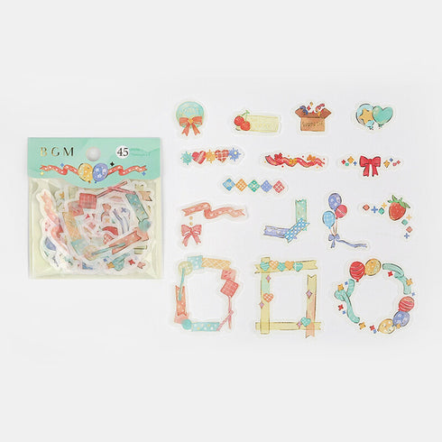 BGM Premium Die-Cut Flake Colorful Party Birthday Party Stickers Celebration Stickers Gold Foil Stickers | DG012