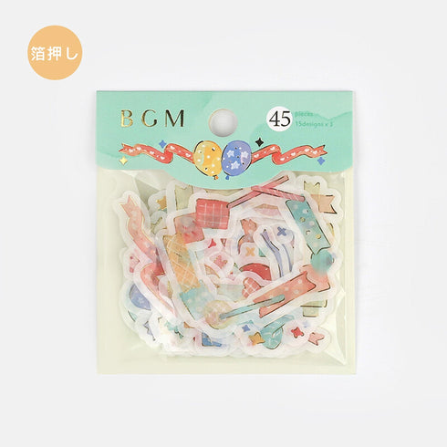 BGM Premium Die-Cut Flake Colorful Party Birthday Party Stickers Celebration Stickers Gold Foil Stickers | DG012