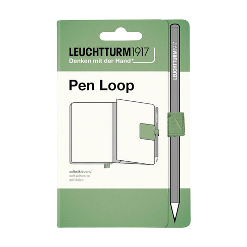 Leuchtturm 1917 Muted Colors SAGE GREEN Fabric Pen Loop | Self-Adhesive