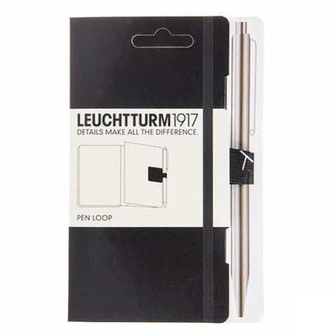 Leuchtturm 1917 Muted Colors BLACK Fabric Pen Loop | Self-Adhesive