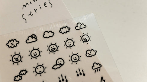 Suatelier Sonia PVC Transparent Stickers Mini Series 110 | Weather Tracker Weather Stickers