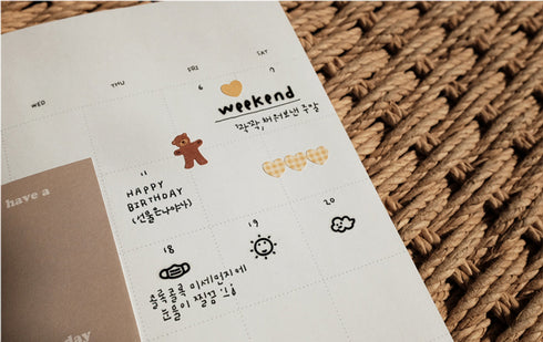 Suatelier Sonia PVC Transparent Stickers Mini Series 110 | Weather Tracker Weather Stickers