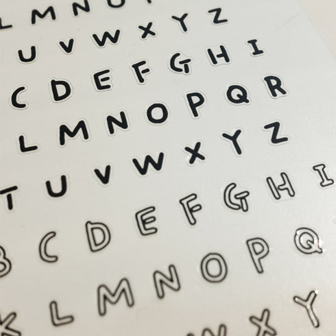 Suatelier Sonia PVC Transparent Stickers LOWERCASE Handwriting #1 Letter Stickers Word Stickers | 1119