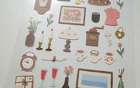Suatelier Sonia PVC Transparent Stickers 1121 | Vintage Mood Antique Ephemera