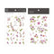 MU Lifestyle Print-On Stickers Rub -On Stickers Transfer Stickers Translucent Stickers 084 | Rise and Shine Pink & Purple Flowers