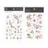 MU Lifestyle Print-On Stickers Rub -On Stickers Transfer Stickers Translucent Stickers 084 | Rise and Shine Pink & Purple Flowers