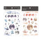 MU Lifestyle Print-On Stickers Rub -On Stickers Transfer Stickers Translucent Stickers 089 | Glimmer of Hope Planets Moon Stars Crystals